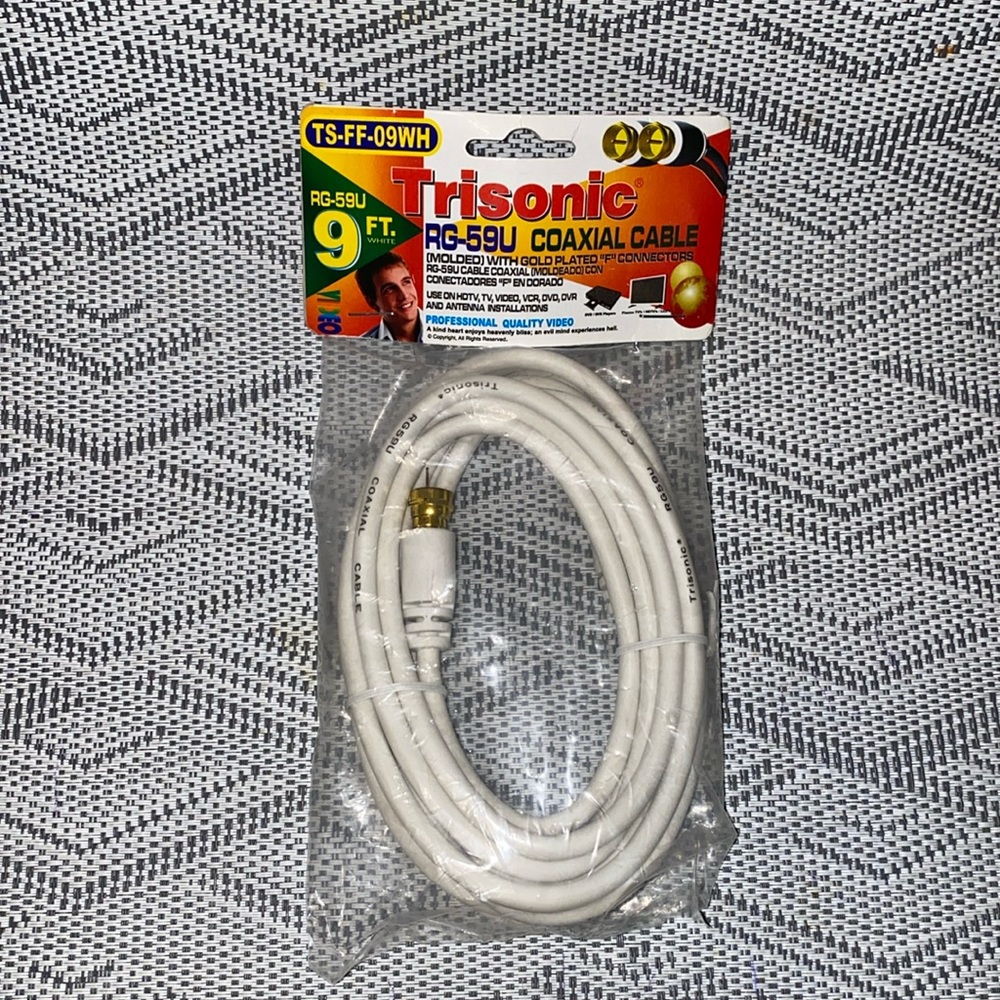 Trisonic RG-59U Coaxial Cable (9ft)